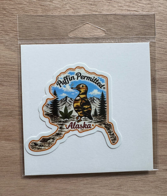 Puffin Permitted Sticker State AK “herb”