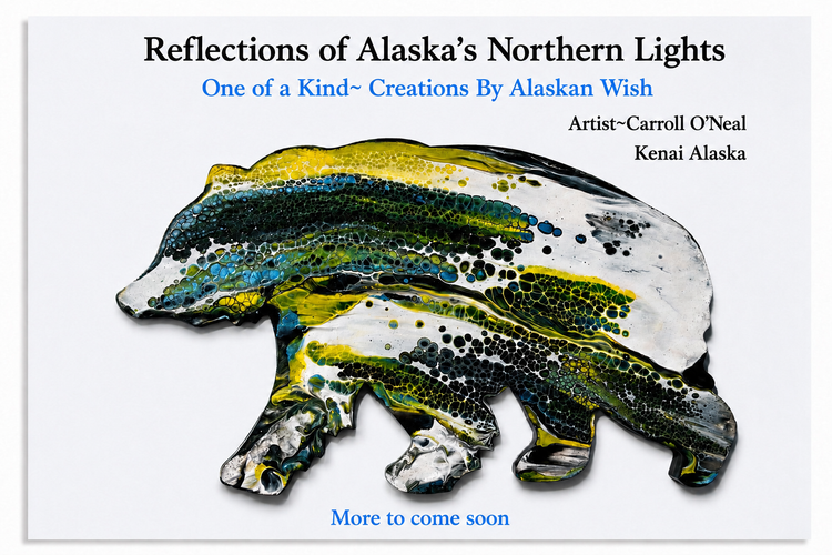Bear Northern Lights Wall Art