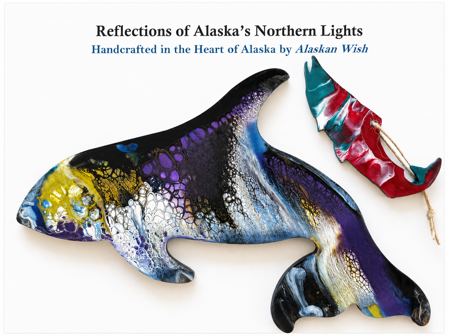 Orca-Reflections of Alaska's Northern Lights Wall Art