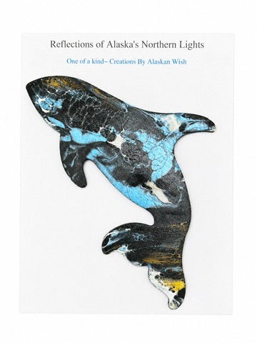 Orca - Reflections of Alaskan Northern Lights Wall Art