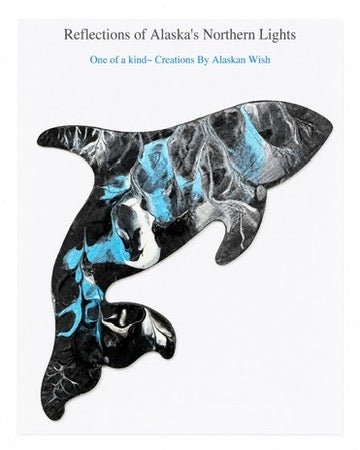 Orca - Reflections of Alaskan Northern Lights Wall Art