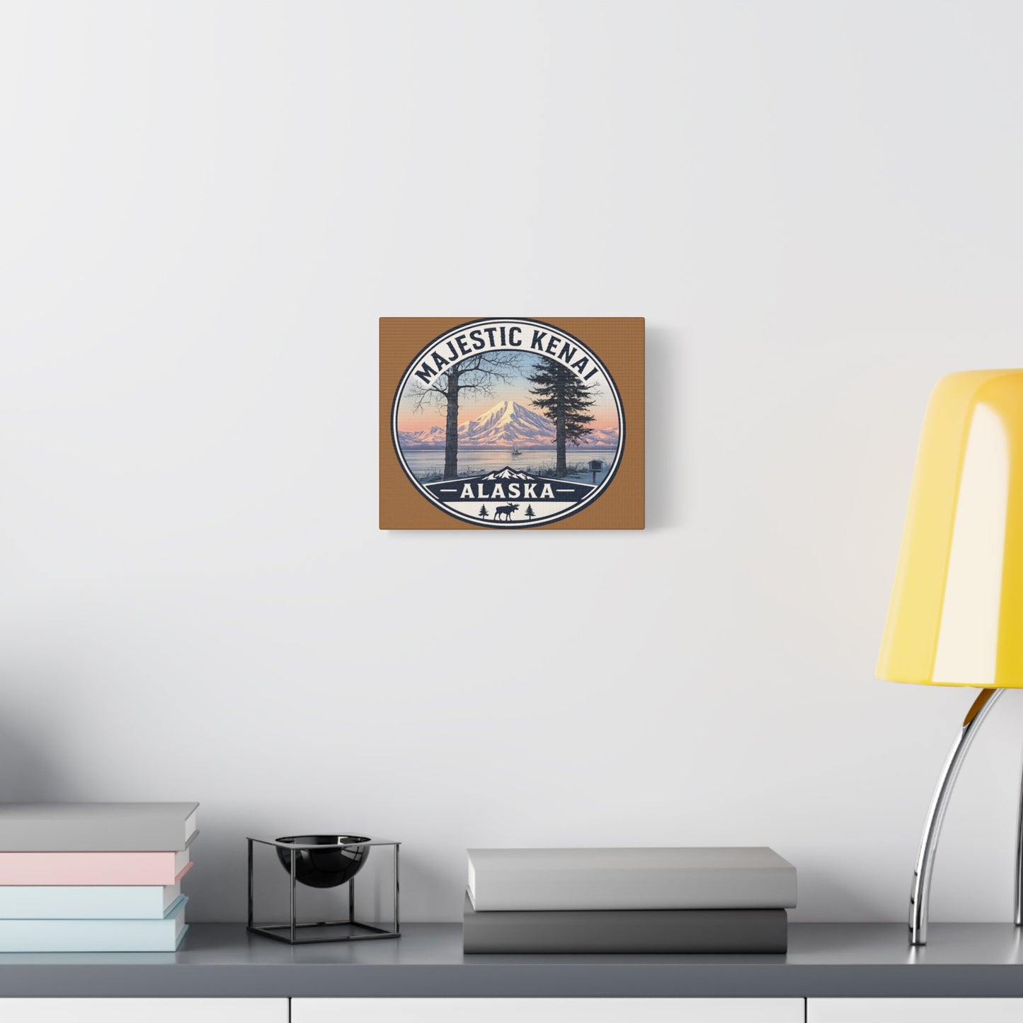 Majestic Mt. Redoubt in Kenai Alaska Canvas Wall Art — Matte Stretched Lake & Mountain Print