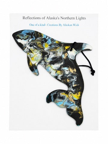 Orca - Reflections of Alaskan Northern Lights Wall Art