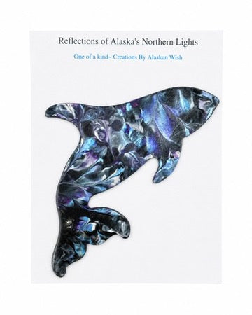 Orca - Reflections of Alaskan Northern Lights Wall Art