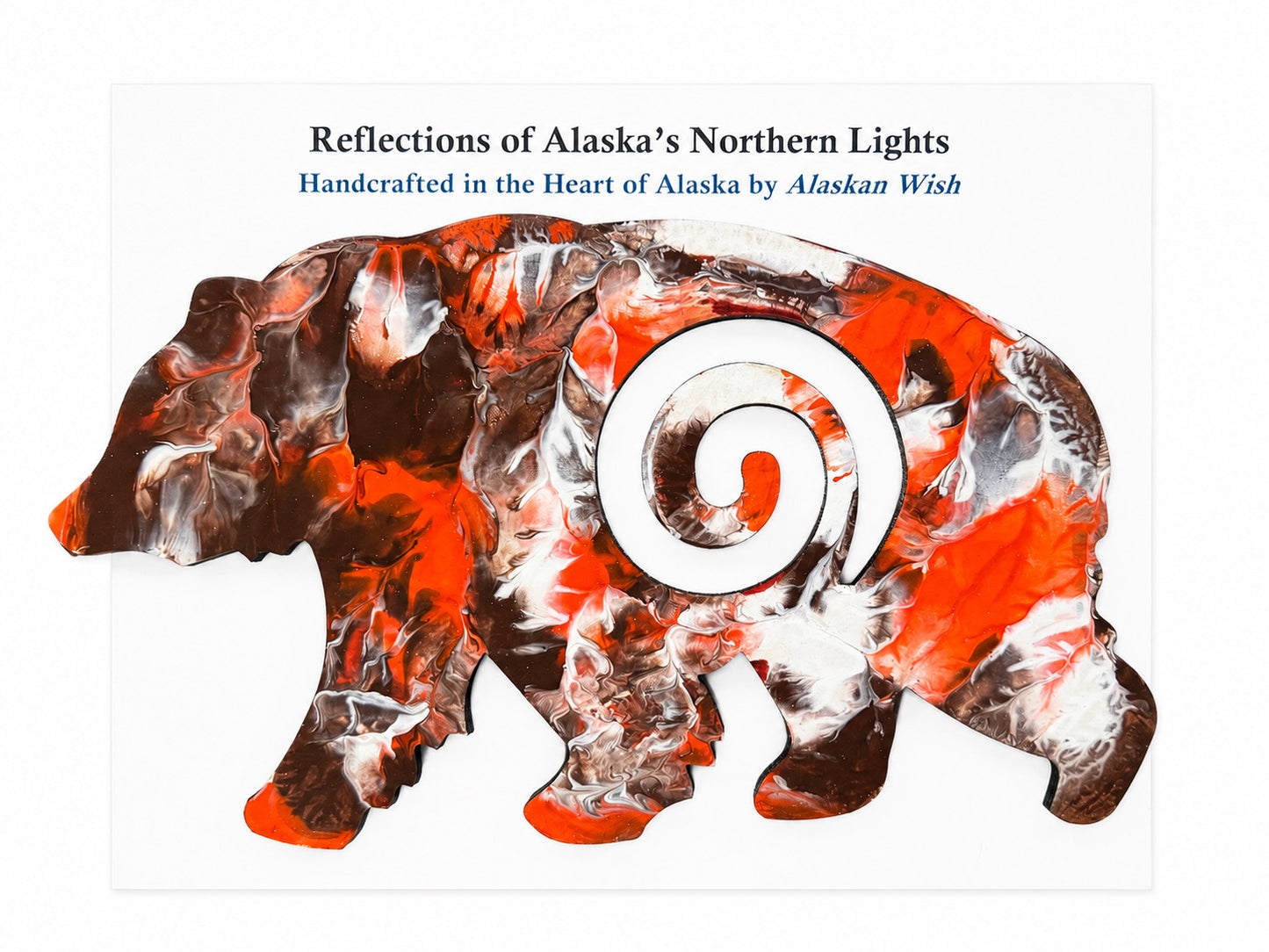 Bear Circle of Life - Reflections of Alaskan Northern Lights Wall Art