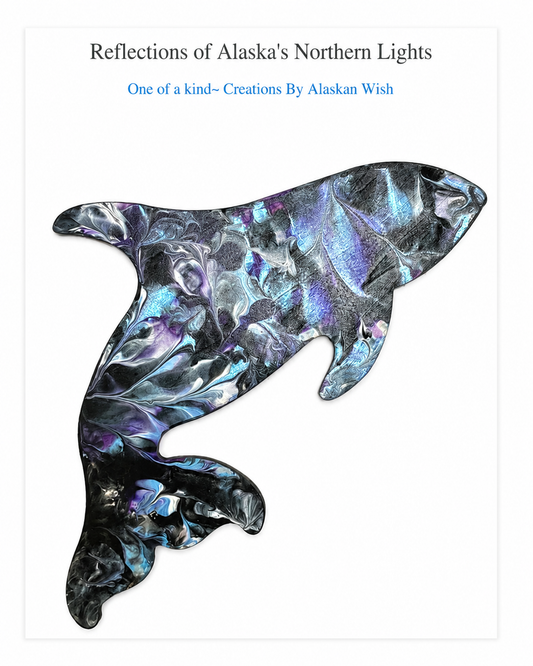 Orca - Reflections of Alaskan Northern Lights Wall Art