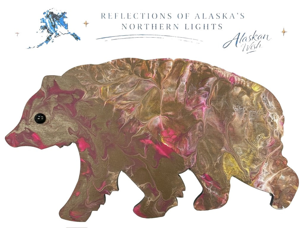 Grizzly Bear Northern Lights Wall Art