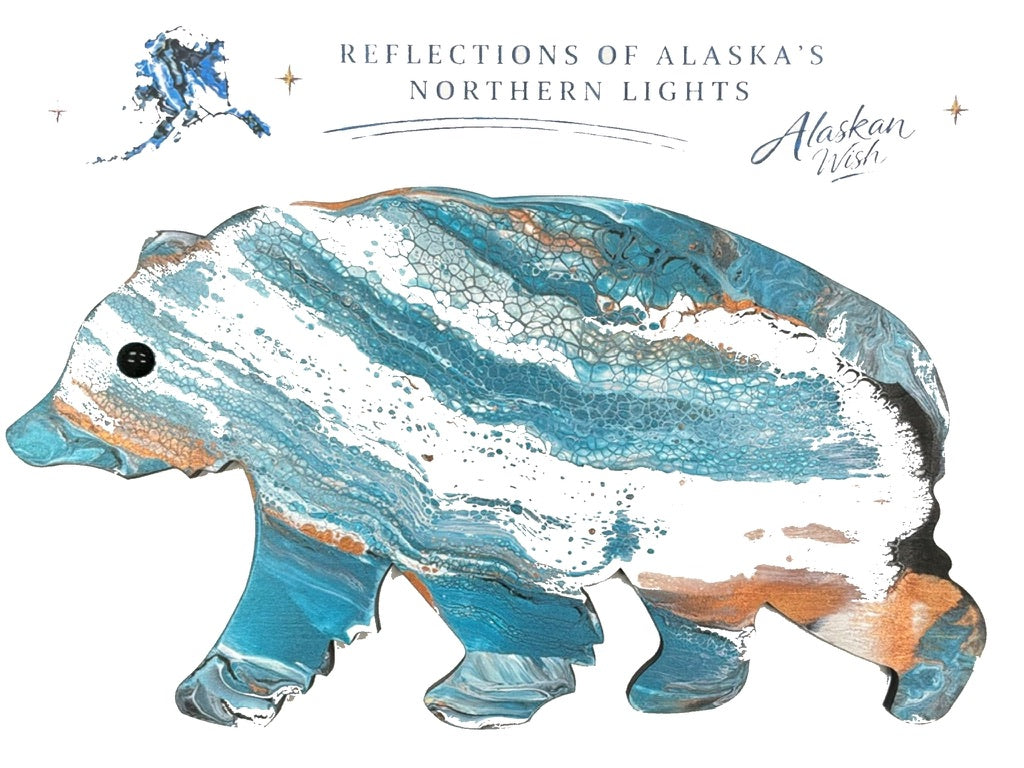 Grizzly Bear Northern Lights Wall Art