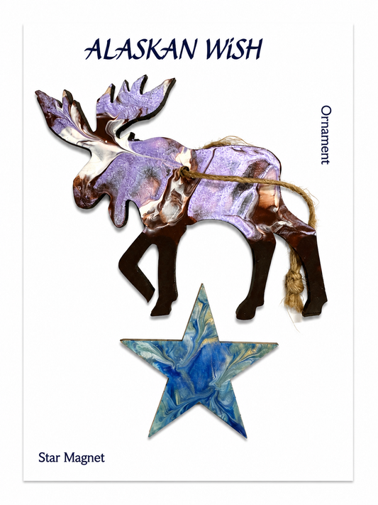 Hand-Painted Moose Ornament