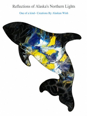 Orca- Reflections of Alaskan Northern Lights Wall Art