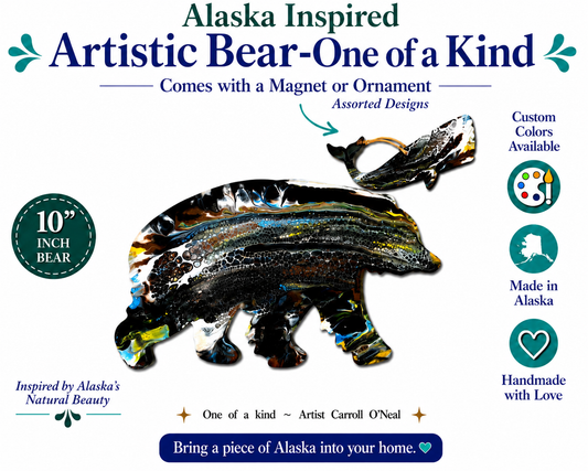 Bear - Reflections of Alaskan Northern Lights Wall Art
