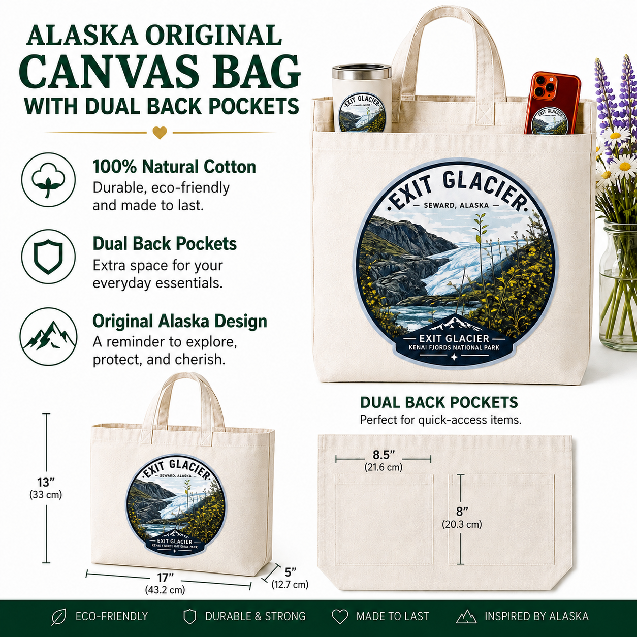 Canvas Bag Exit Glacier
