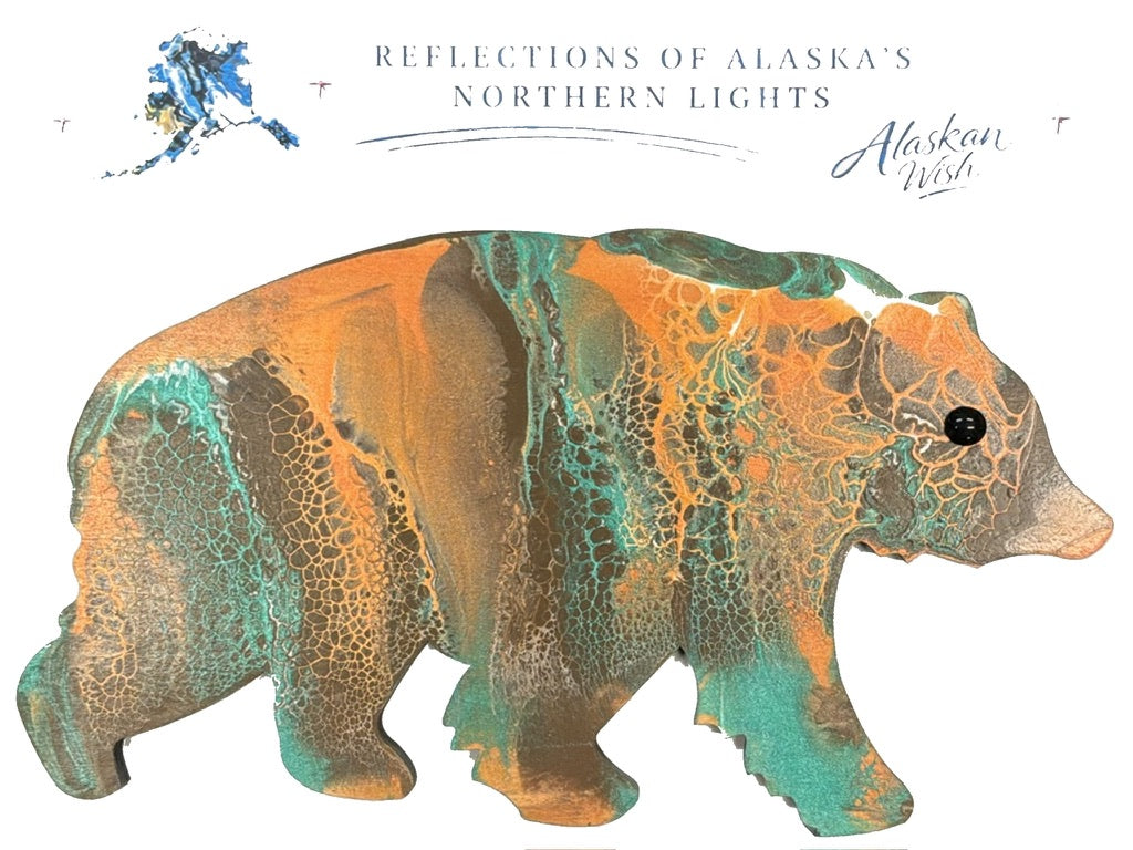Grizzly Bear Northern Lights Wall Art