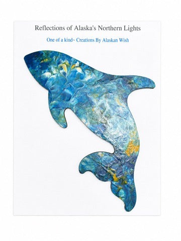 Orca - Reflections of Alaskan Northern Lights Wall Art