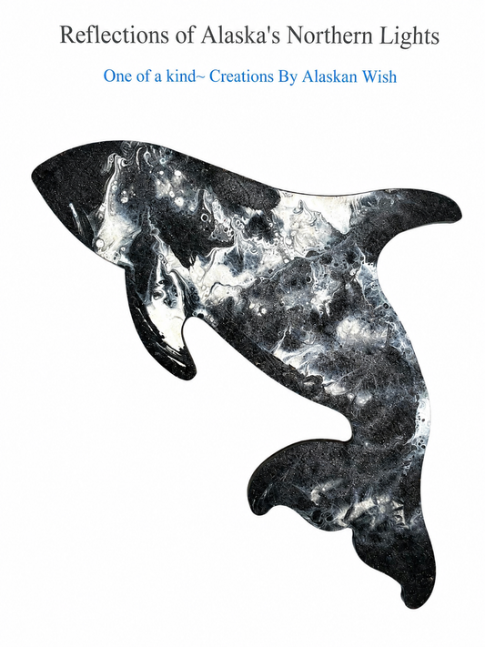 Orca - Reflections of Alaskan Northern Lights Wall Art