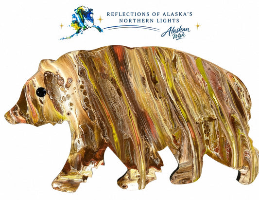 Grizzly Bear Northern Lights Wall Art